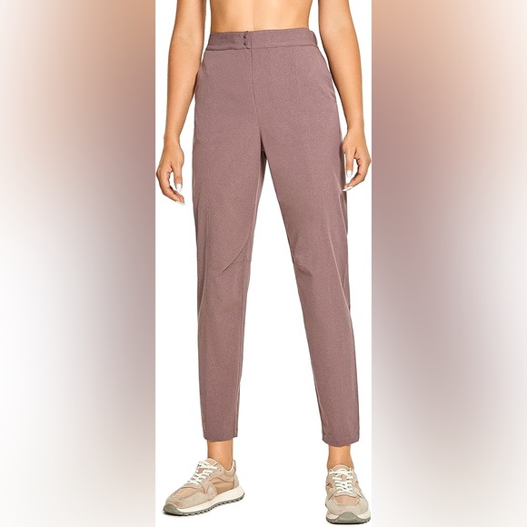 CRZ YOGA Lightweight Workout Pants High Waist Travel Pants, Mauve, Small - Picture 1 of 3